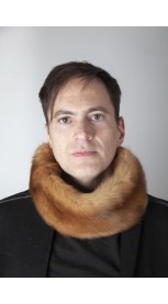 Golden marten fur neck warmer - unisex